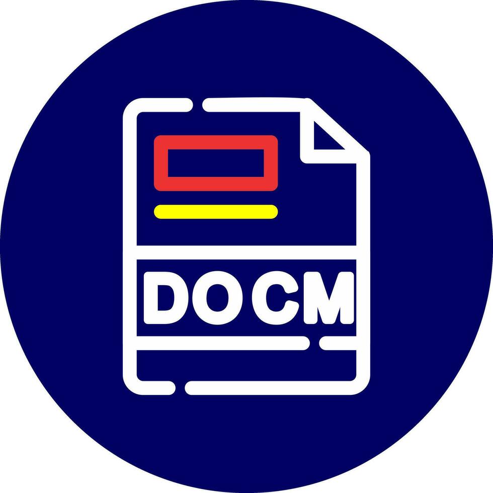 DOCM Creative Icon Design vector