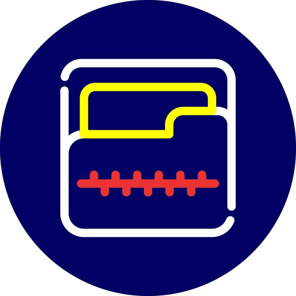 Zip Folder Creative Icon Design vector