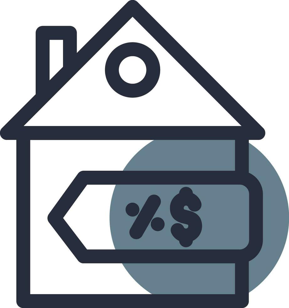 House Sale Creative Icon Design vector