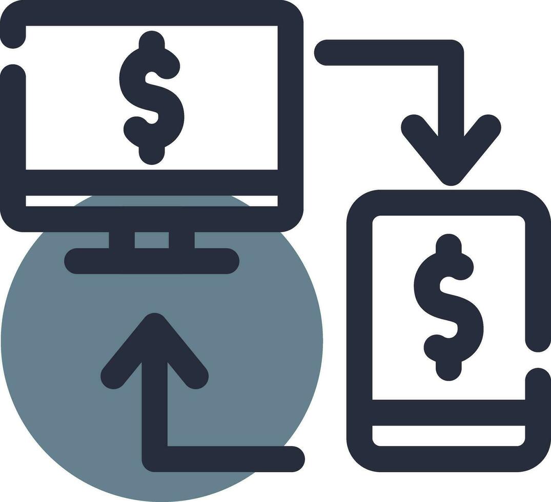 Online Transfer Creative Icon Design vector