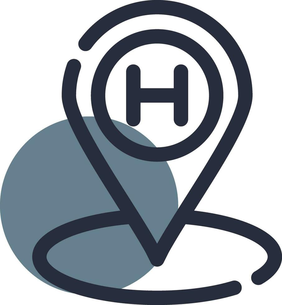Helipad Creative Icon Design vector