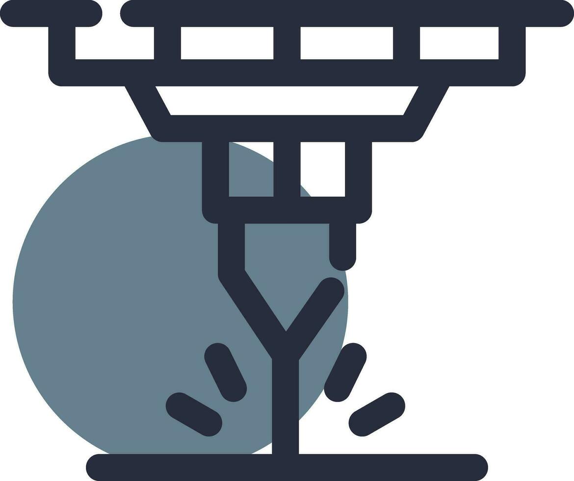 Water Cutting Machine Creative Icon Design vector