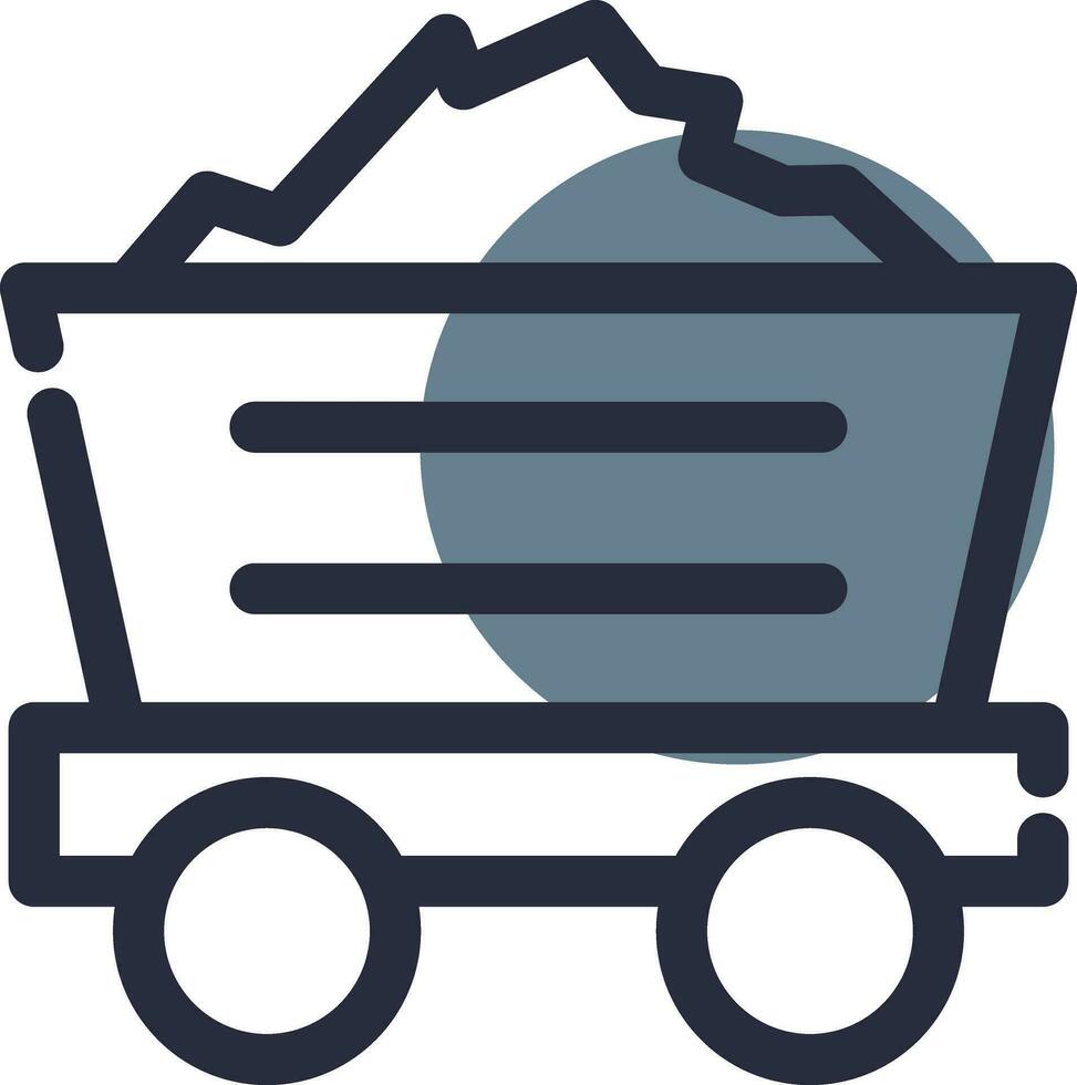 Mine Cart Creative Icon Design vector