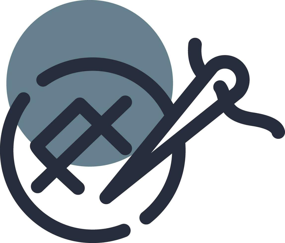 Embroidery Creative Icon Design vector