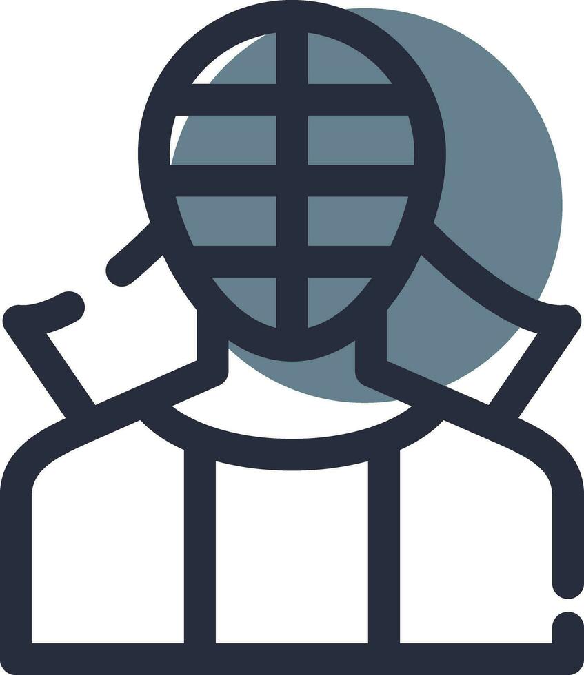 diseño de icono creativo de kendo vector