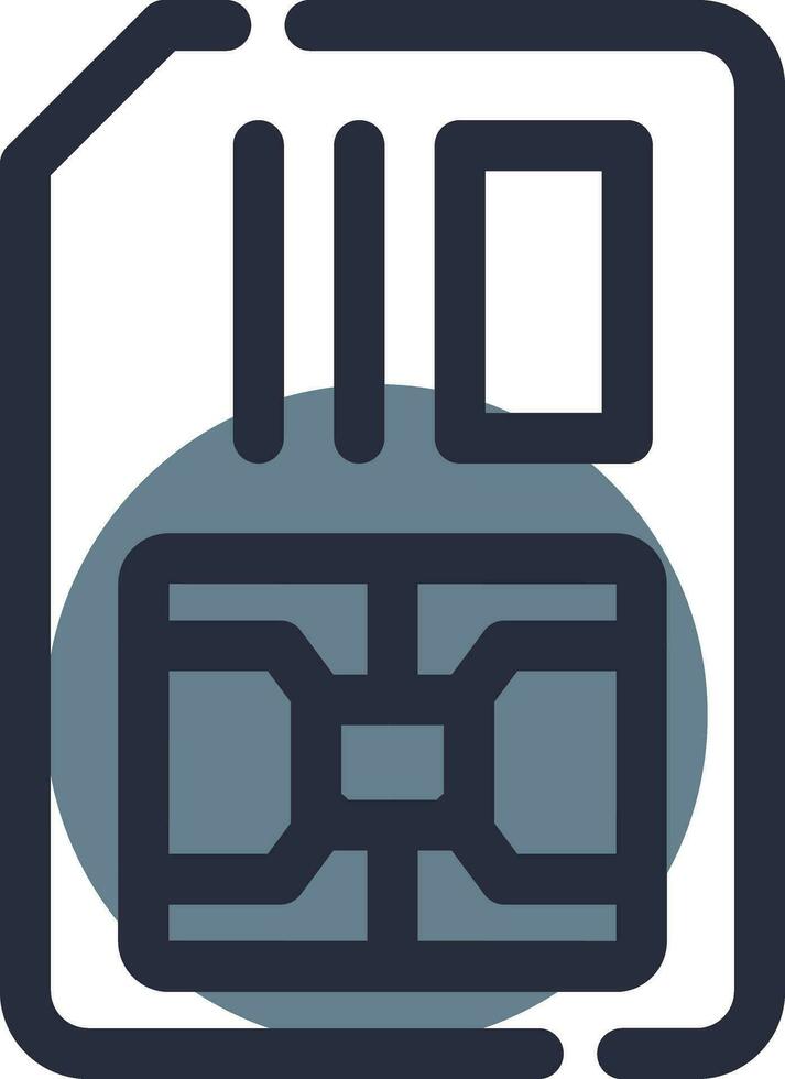 Simcard Creative Icon Design vector