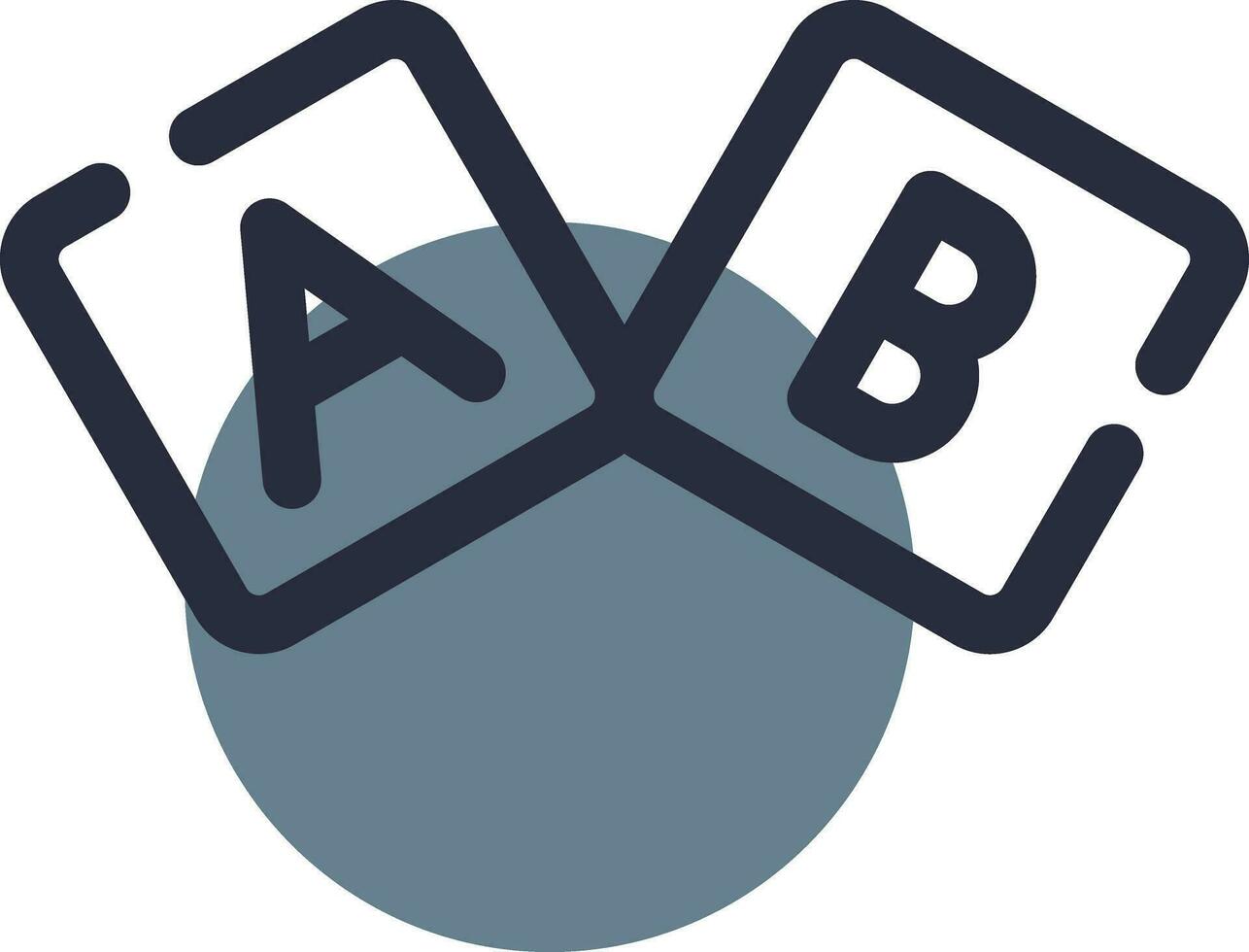 diseño de icono creativo de bloque abc vector