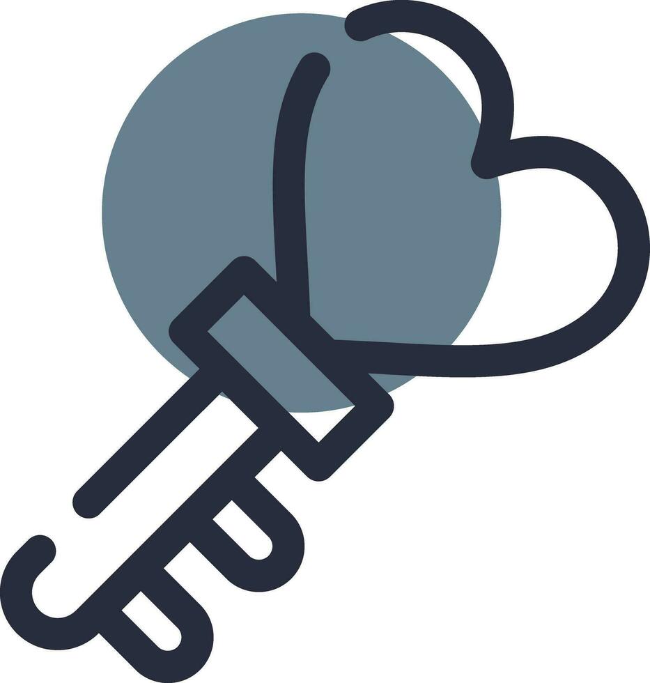 Love Key Creative Icon Design vector