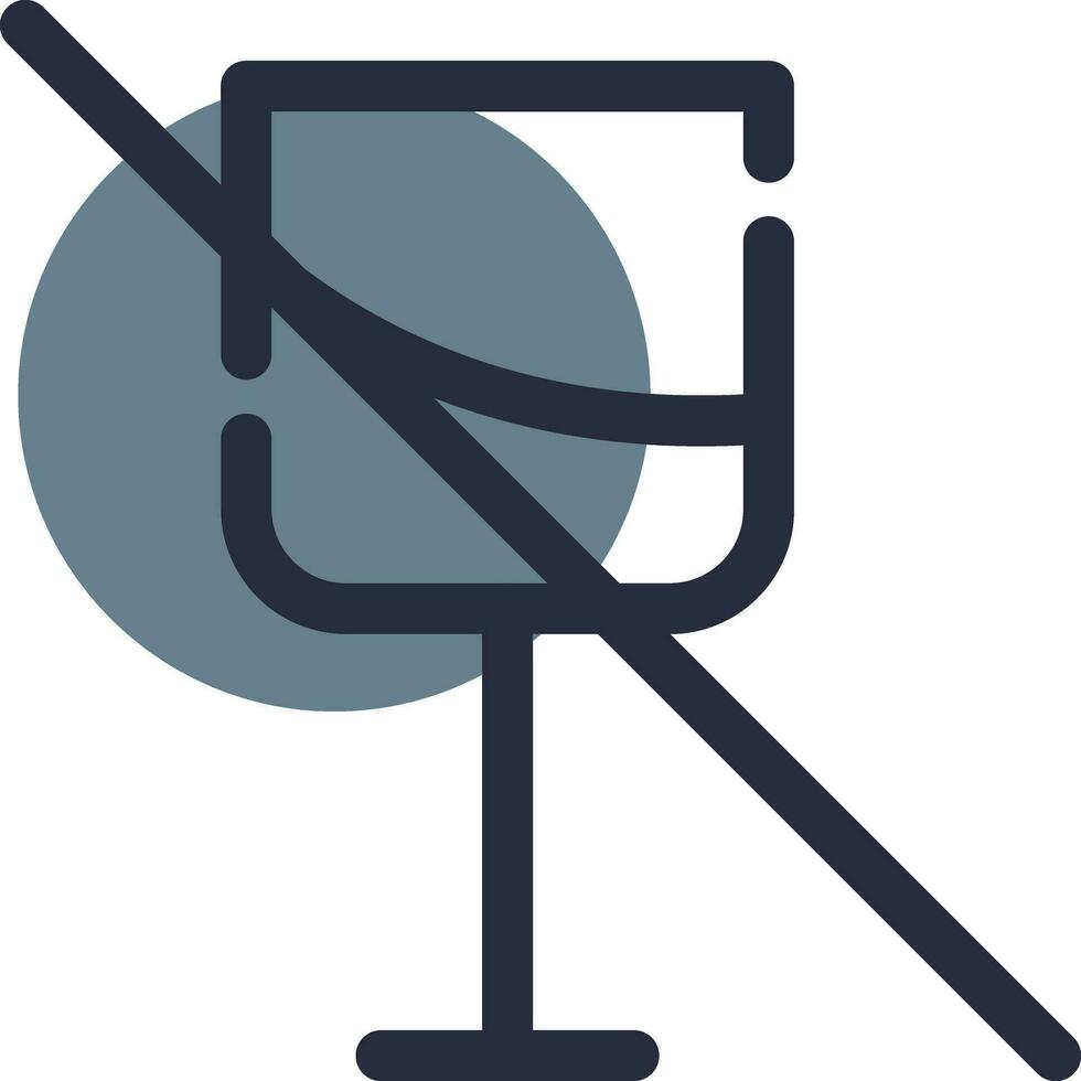 No Wine Creative Icon Design vector