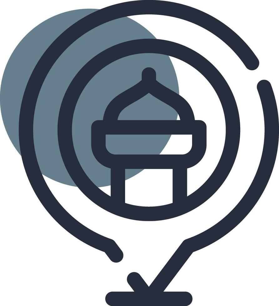 Mosque Pin Creative Icon Design vector