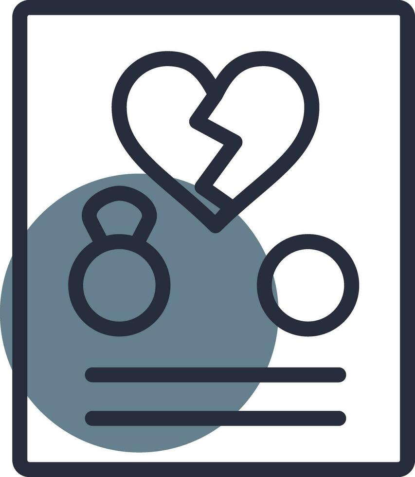 Divorce Creative Icon Design vector