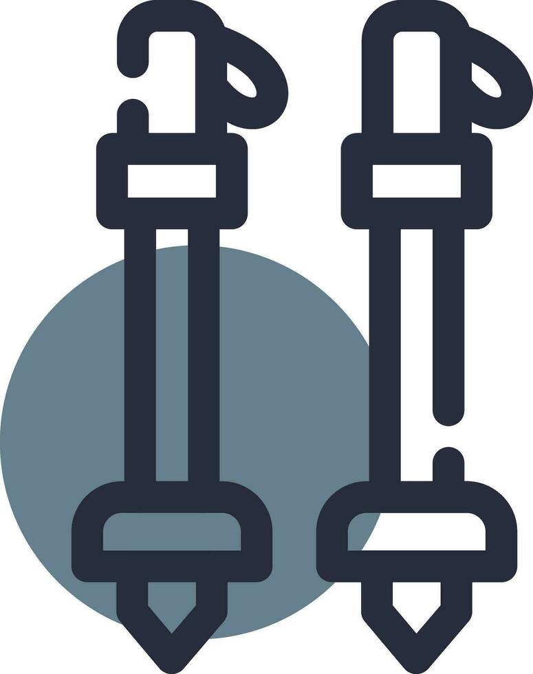 Ski Poles Creative Icon Design vector