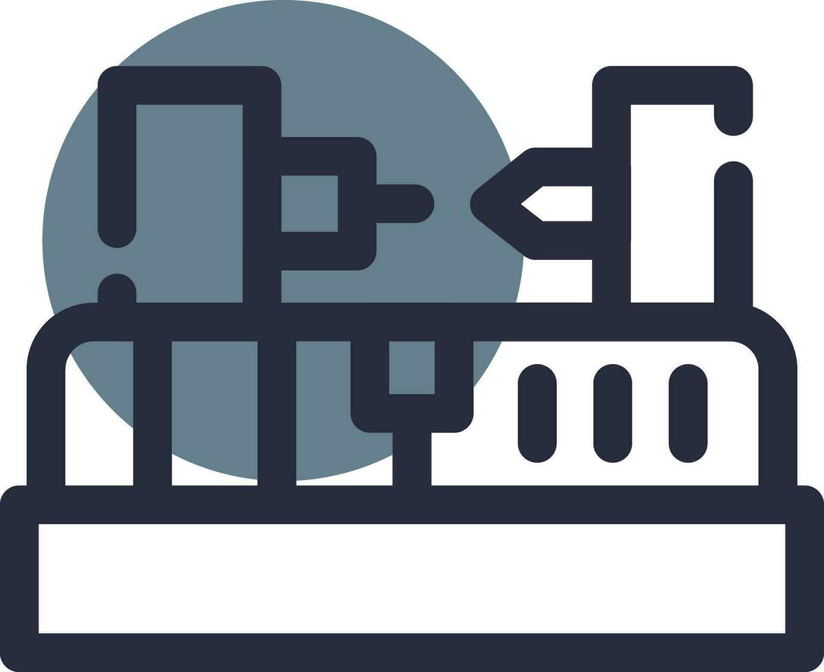 Lathe Machine Creative Icon Design vector