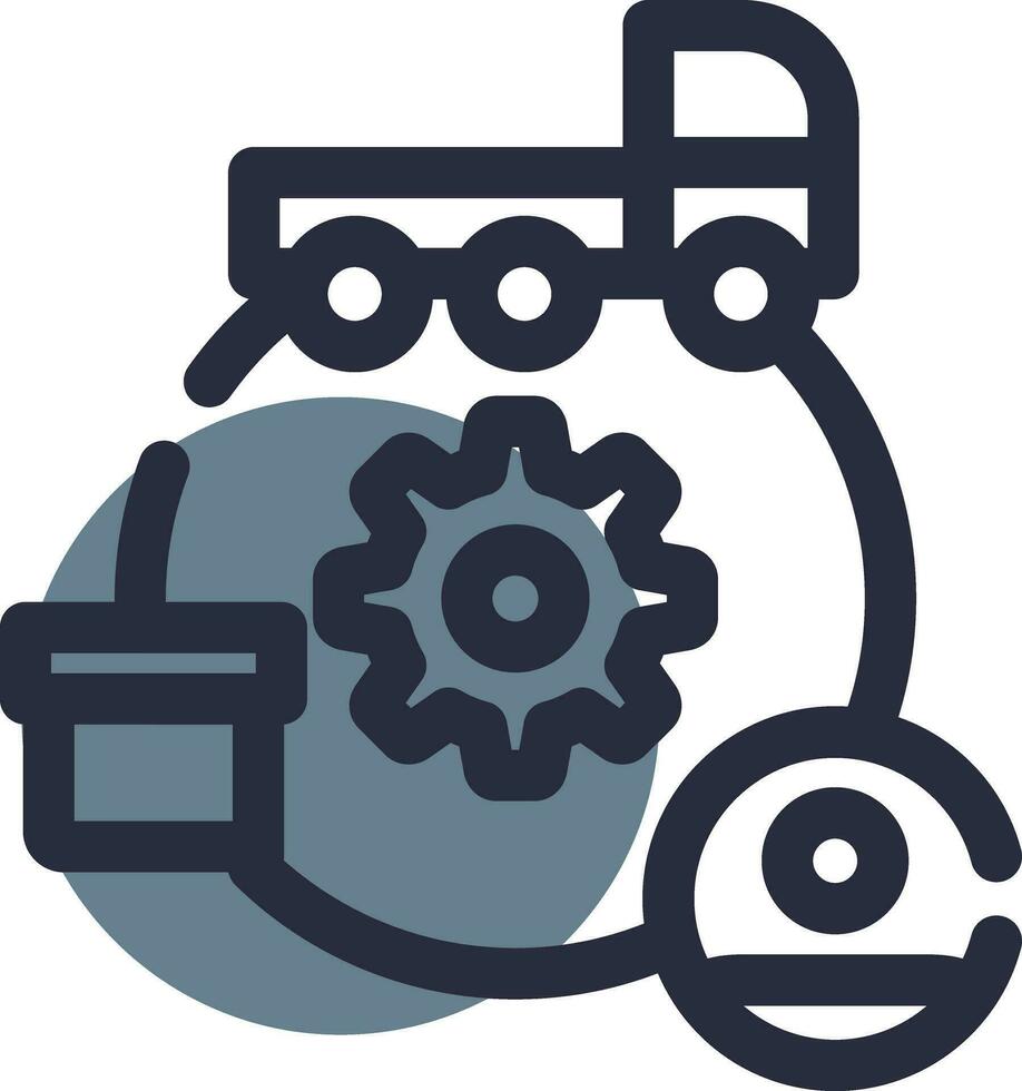 Supply Chain Creative Icon Design vector