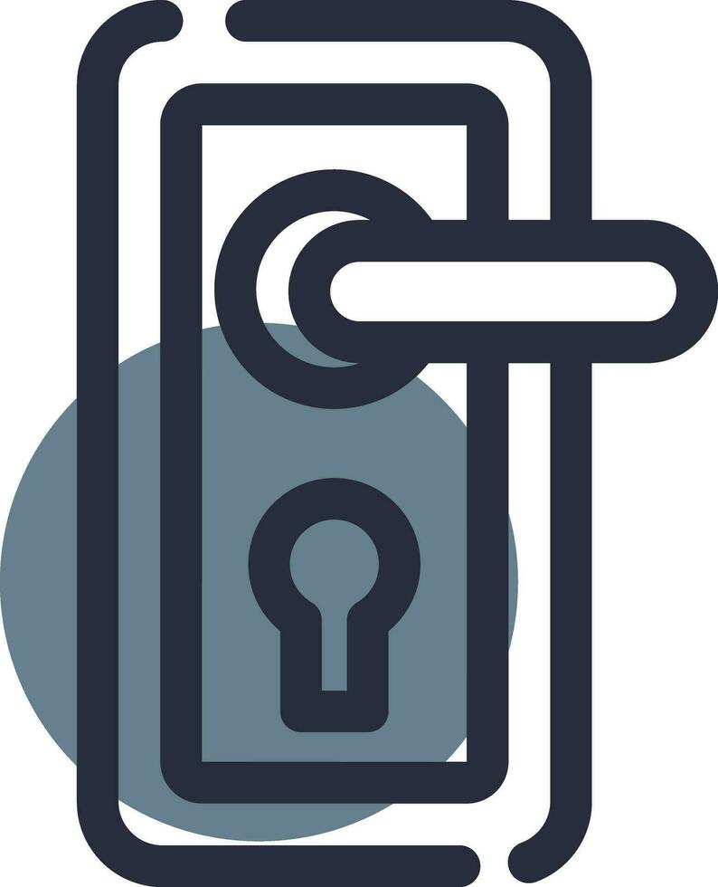 Door Lock Creative Icon Design vector