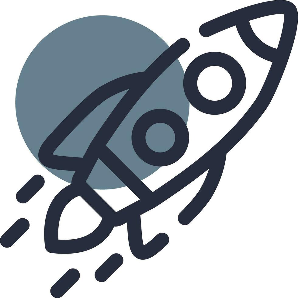 Inclined Rocket Creative Icon Design vector