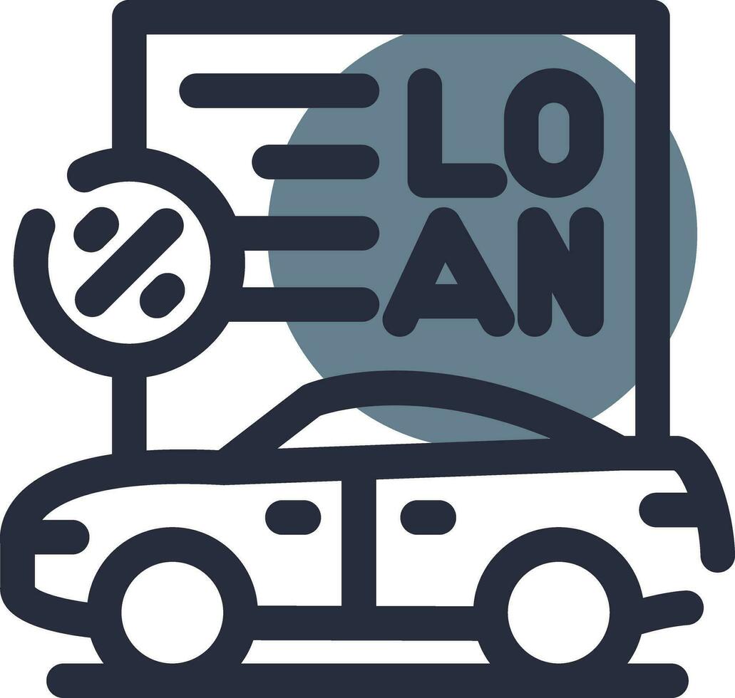 Car Loan Creative Icon Design vector