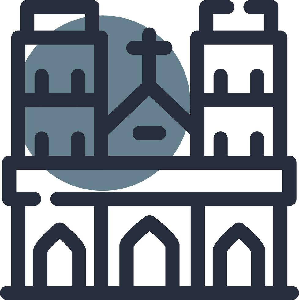 Notre Dame Creative Icon Design vector