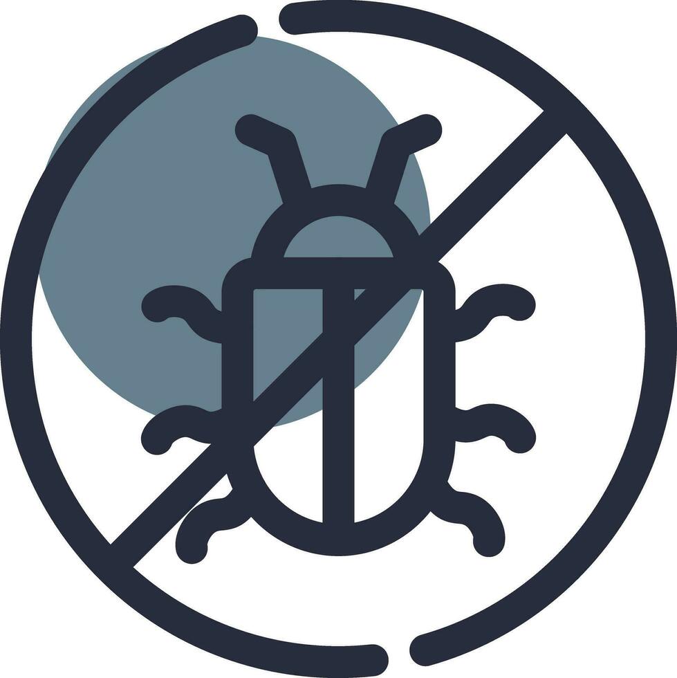 No Bug Creative Icon Design vector