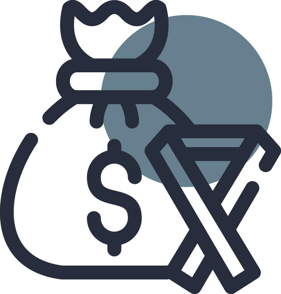 Money Bag Creative Icon Design vector