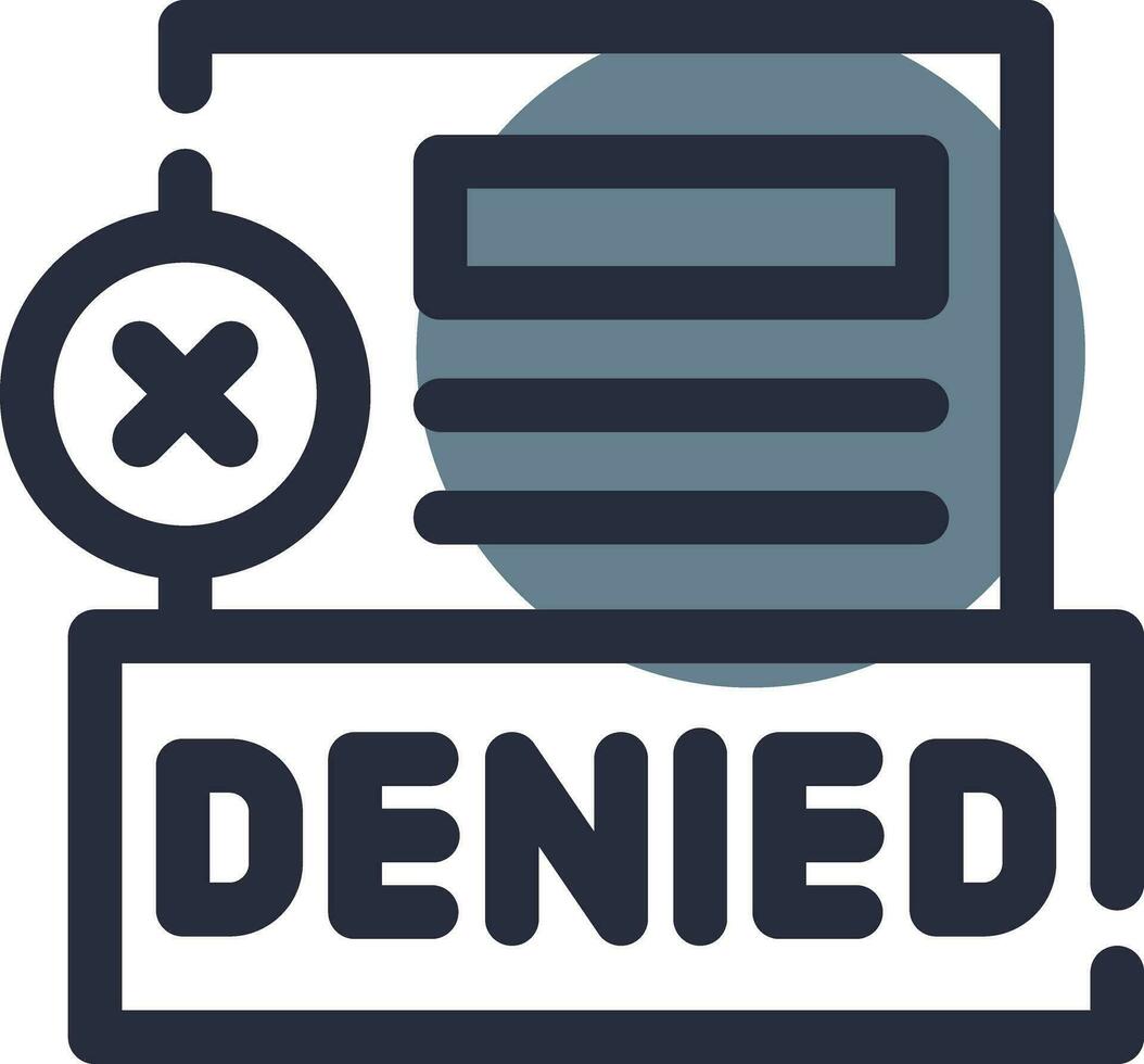 Denied Creative Icon Design vector