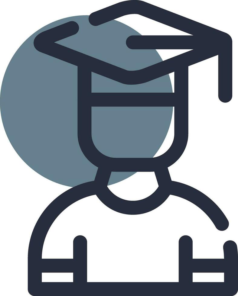 Male Graduate Creative Icon Design vector