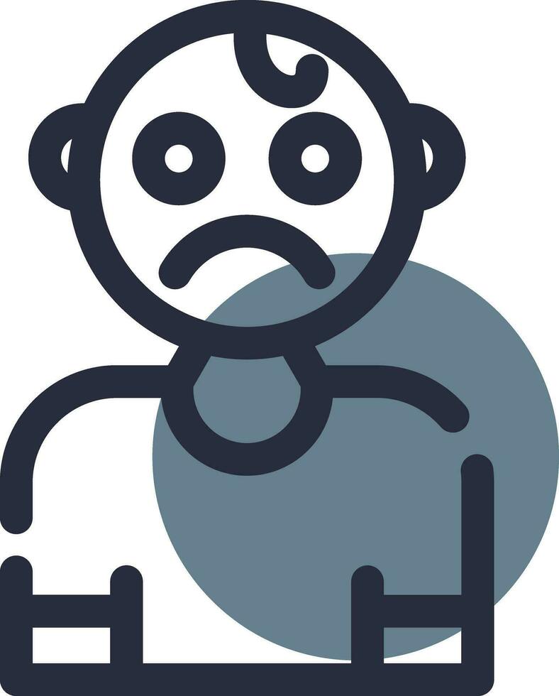 Sad Baby Creative Icon Design vector