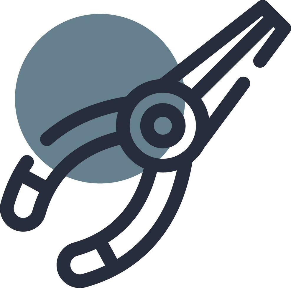Needle Nose Pliers Creative Icon Design vector