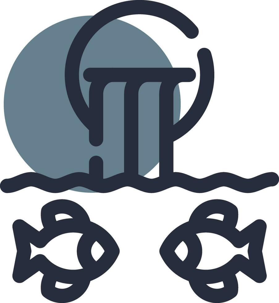 River Fishing Creative Icon Design vector