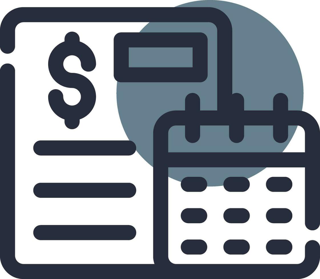 Yearly Sales Report Creative Icon Design vector