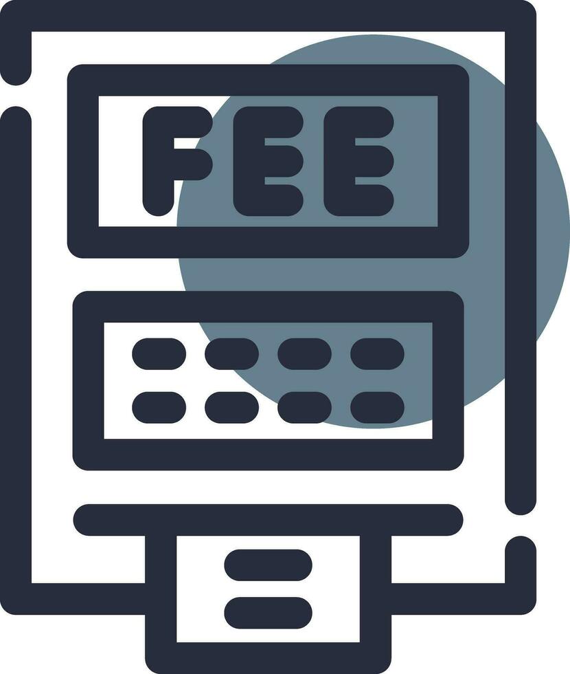 ATM Fees Creative Icon Design vector