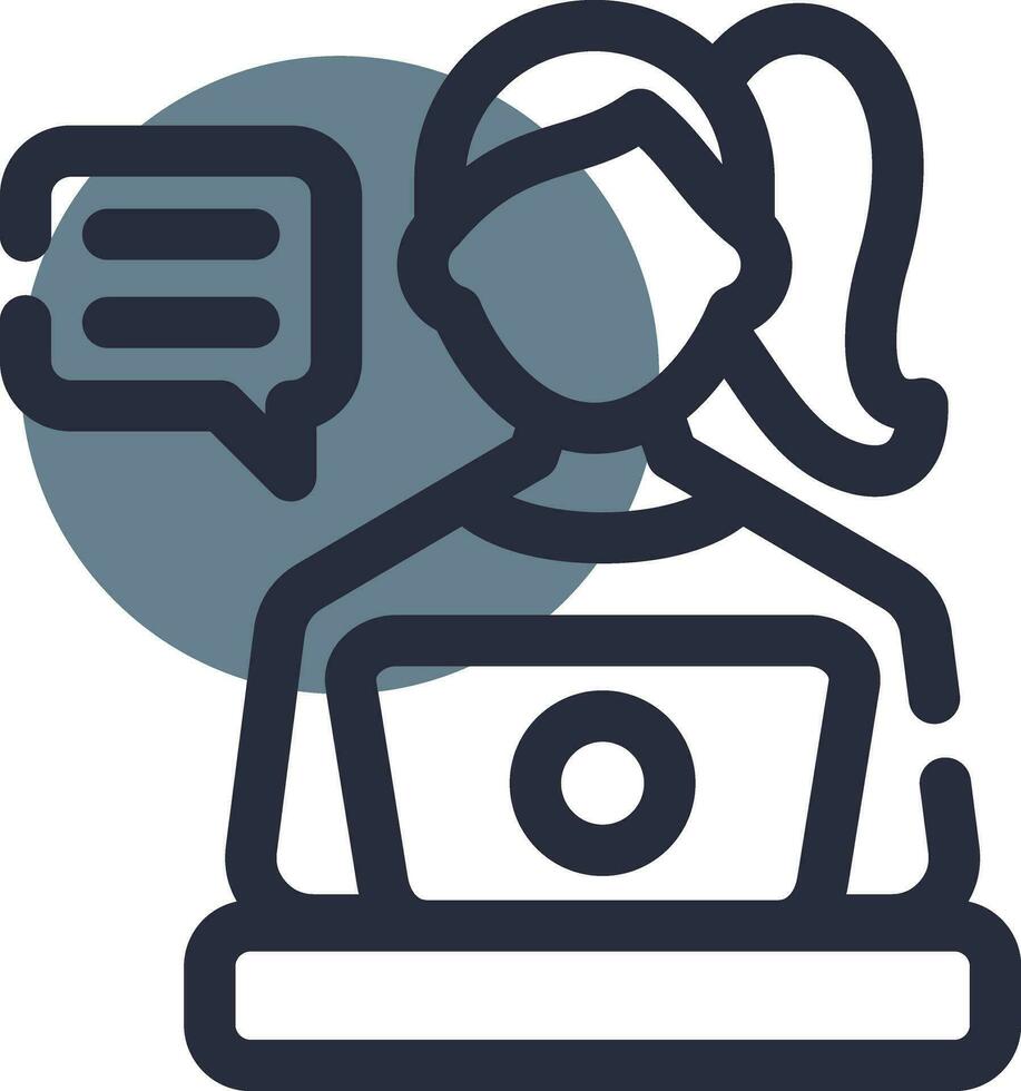 Blogger Creative Icon Design vector