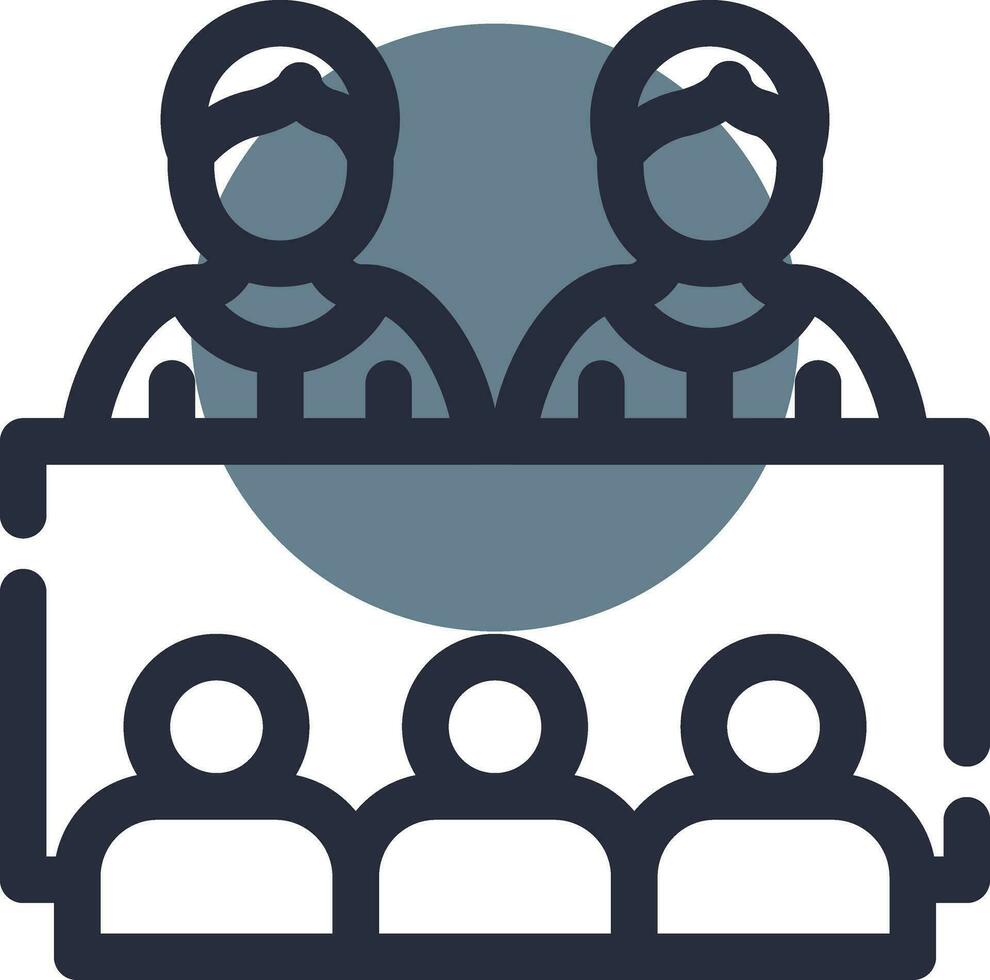 Company Meeting Creative Icon Design vector