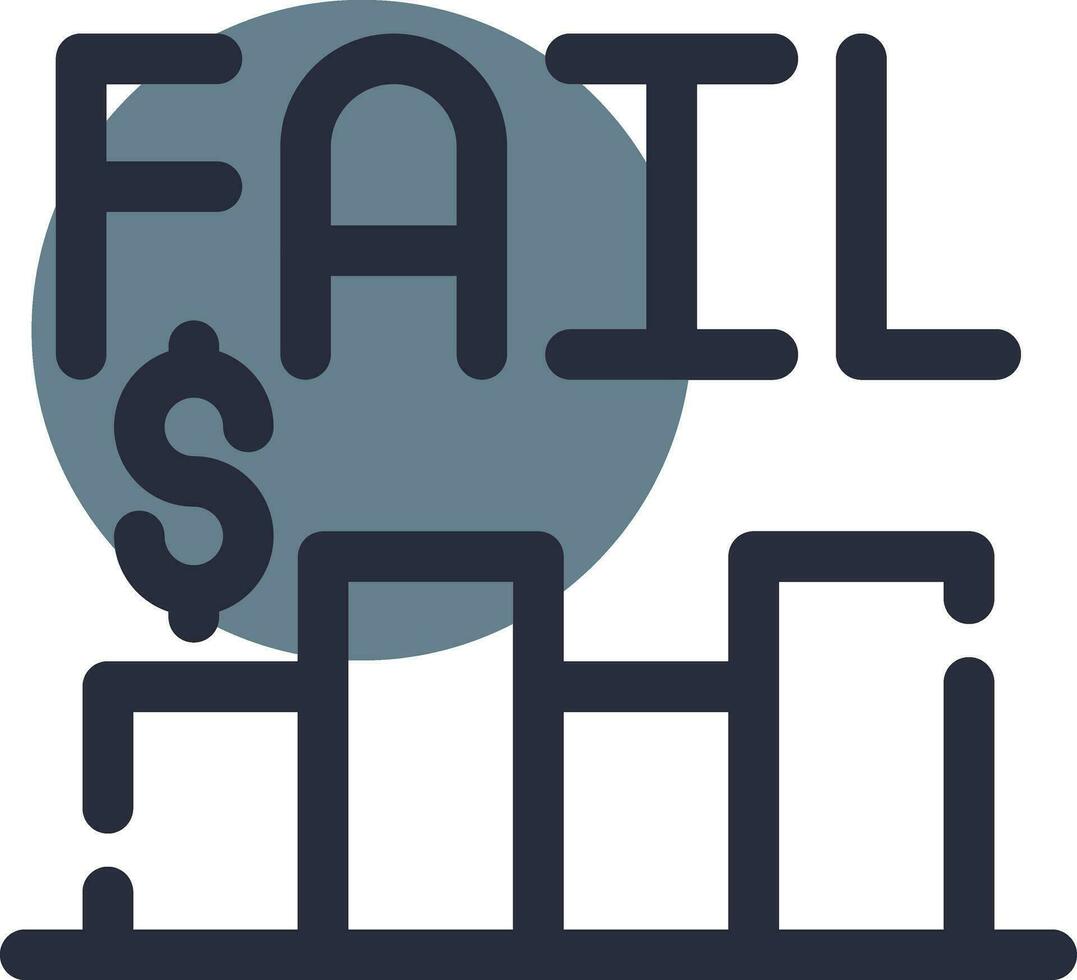 Business Fail Creative Icon Design vector