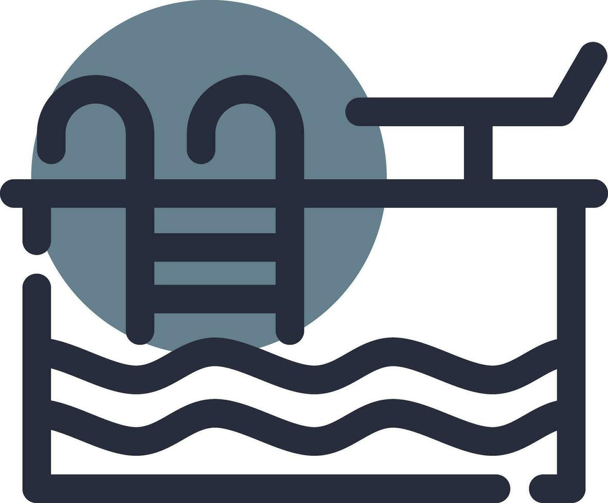 Swimming Pool Creative Icon Design vector