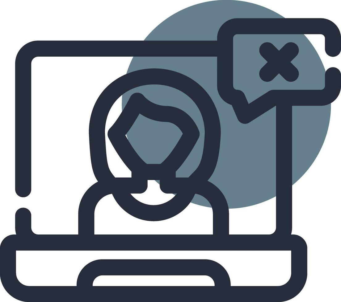 Wrong User Creative Icon Design vector
