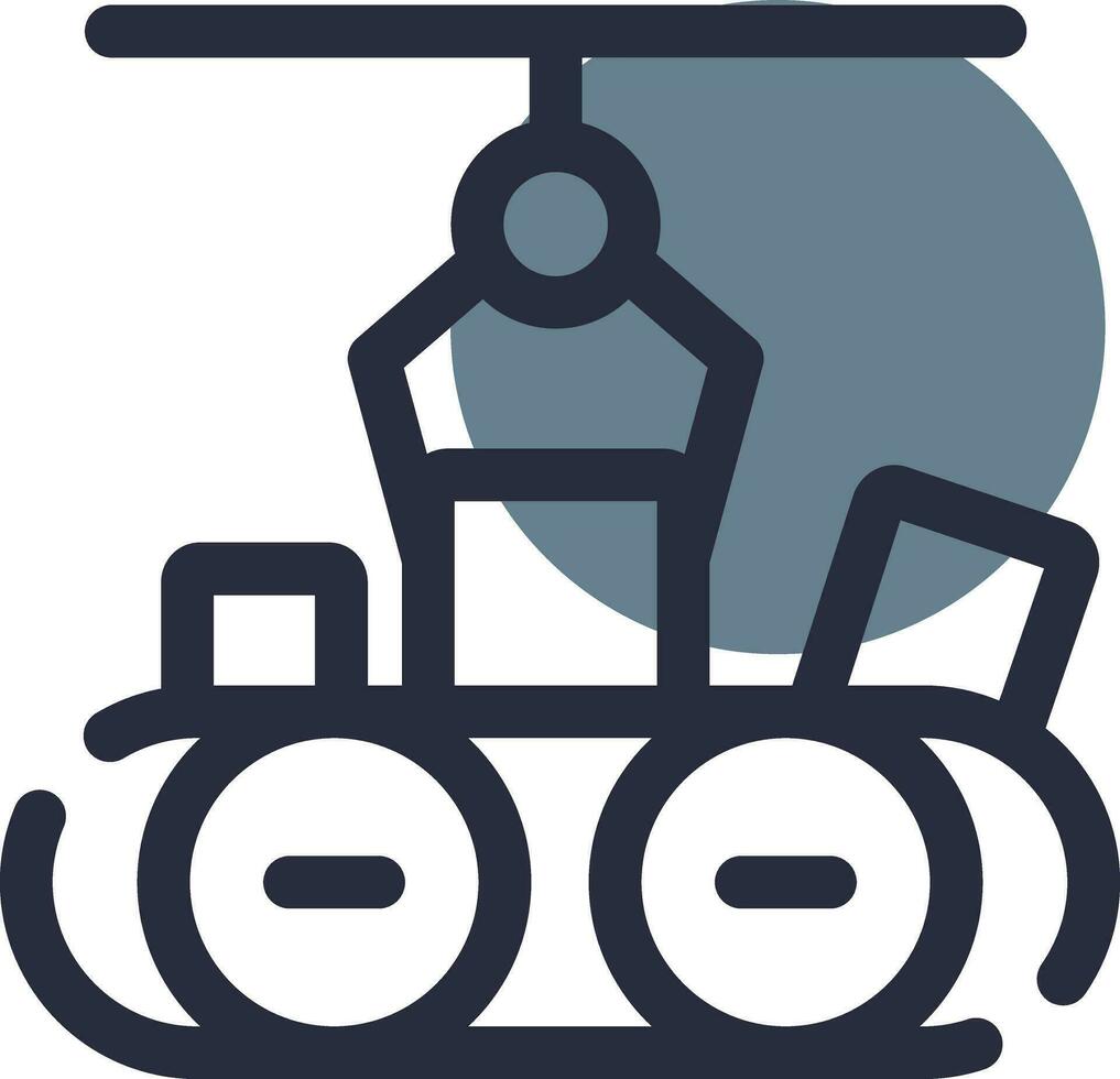 Conveyor Robot Creative Icon Design vector