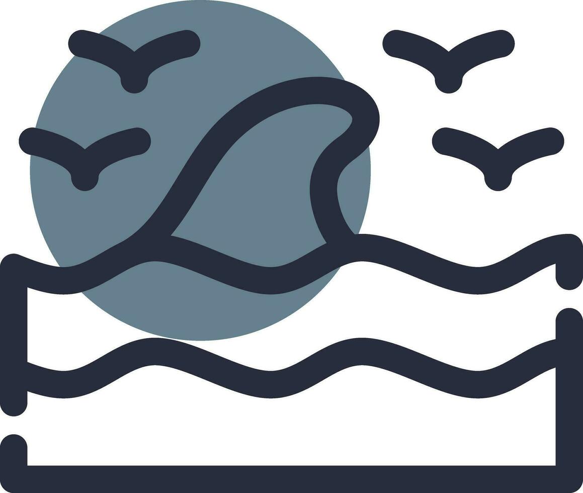 Sea Wave Creative Icon Design vector