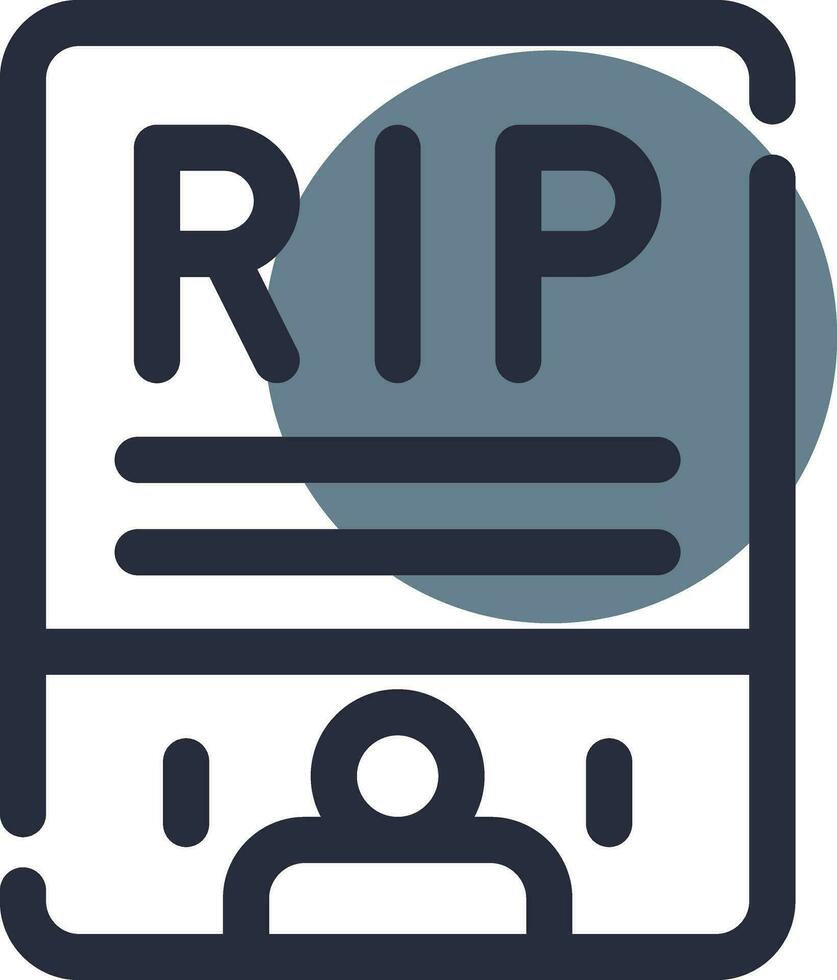 Obituary Creative Icon Design vector