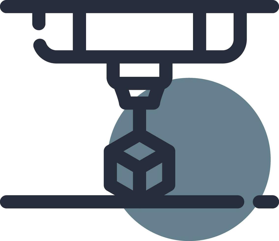 3D Printing Creative Icon Design vector