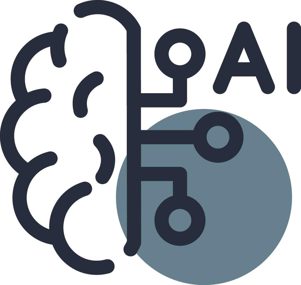 Artificial Intelligence Creative Icon Design vector