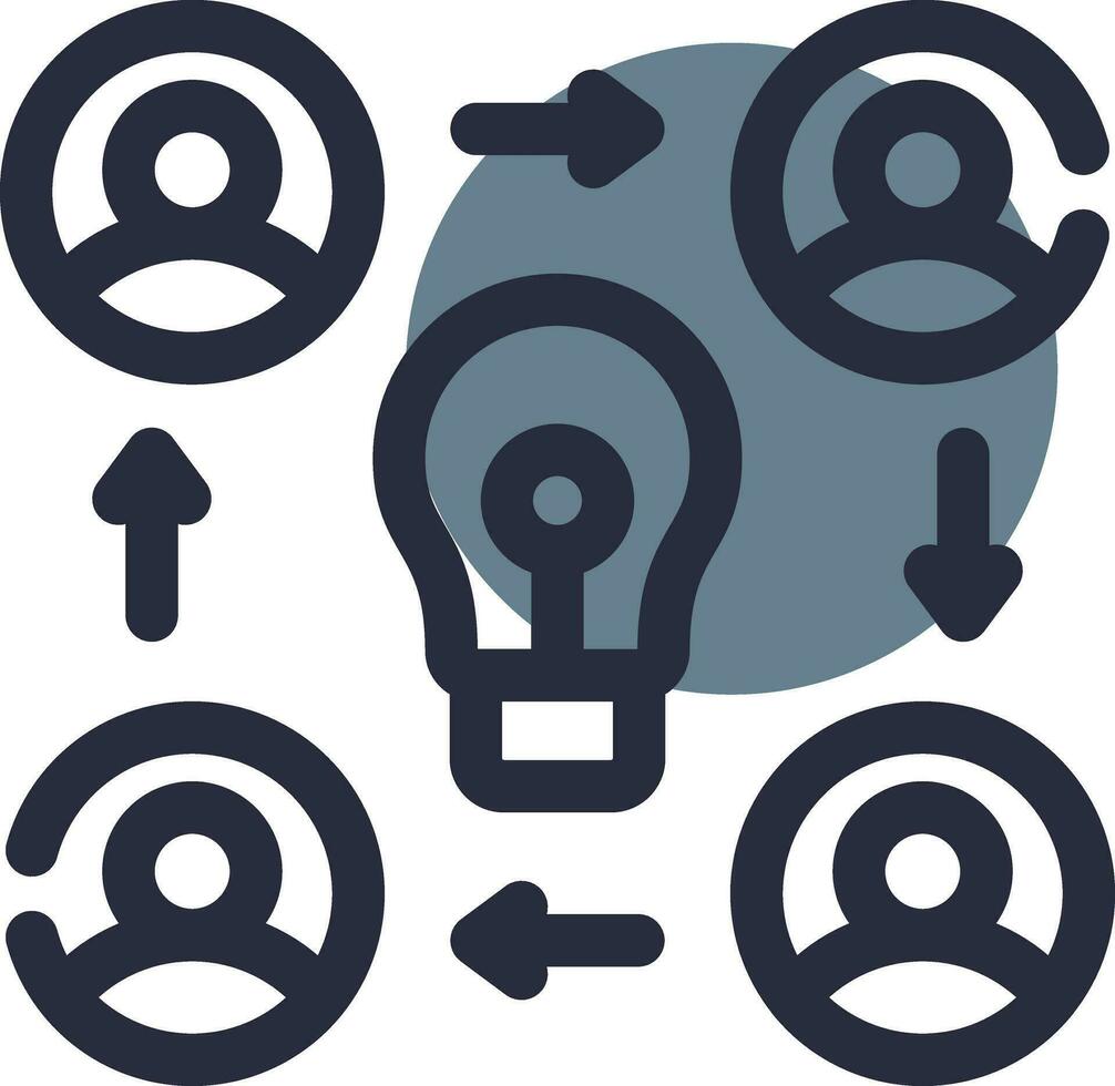 Collaboration Creative Icon Design vector