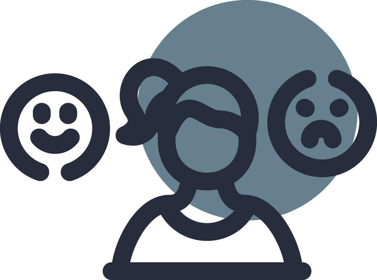 Bipolar Creative Icon Design vector