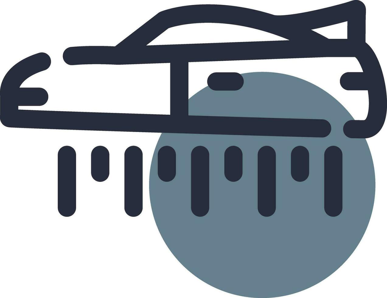 Flying Car Creative Icon Design vector