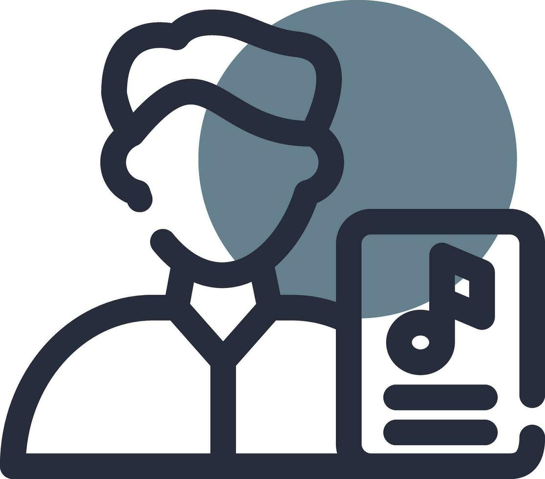 Music Teacher Male Creative Icon Design vector