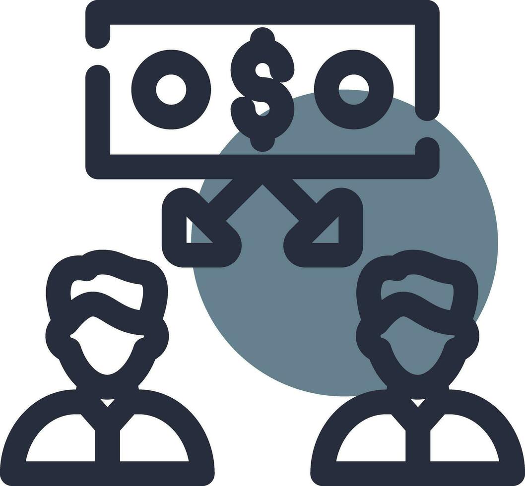 Peer to Peer Lending Creative Icon Design vector