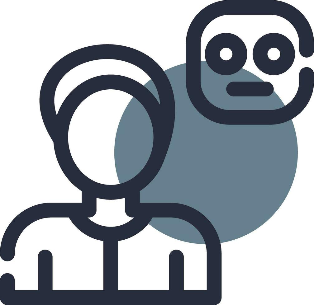Overwhelmed Creative Icon Design vector