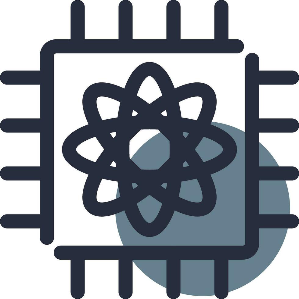Quantum Computer Creative Icon Design vector