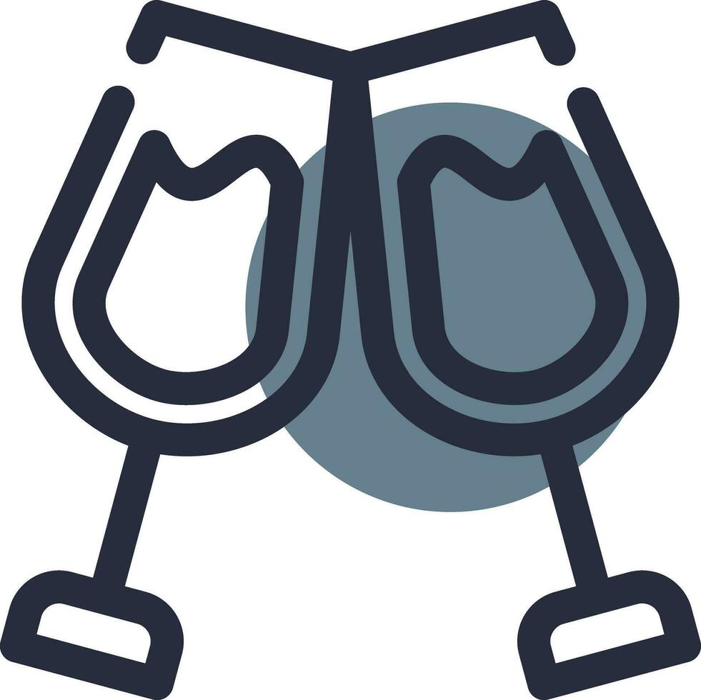 Glass Cheers Creative Icon Design vector