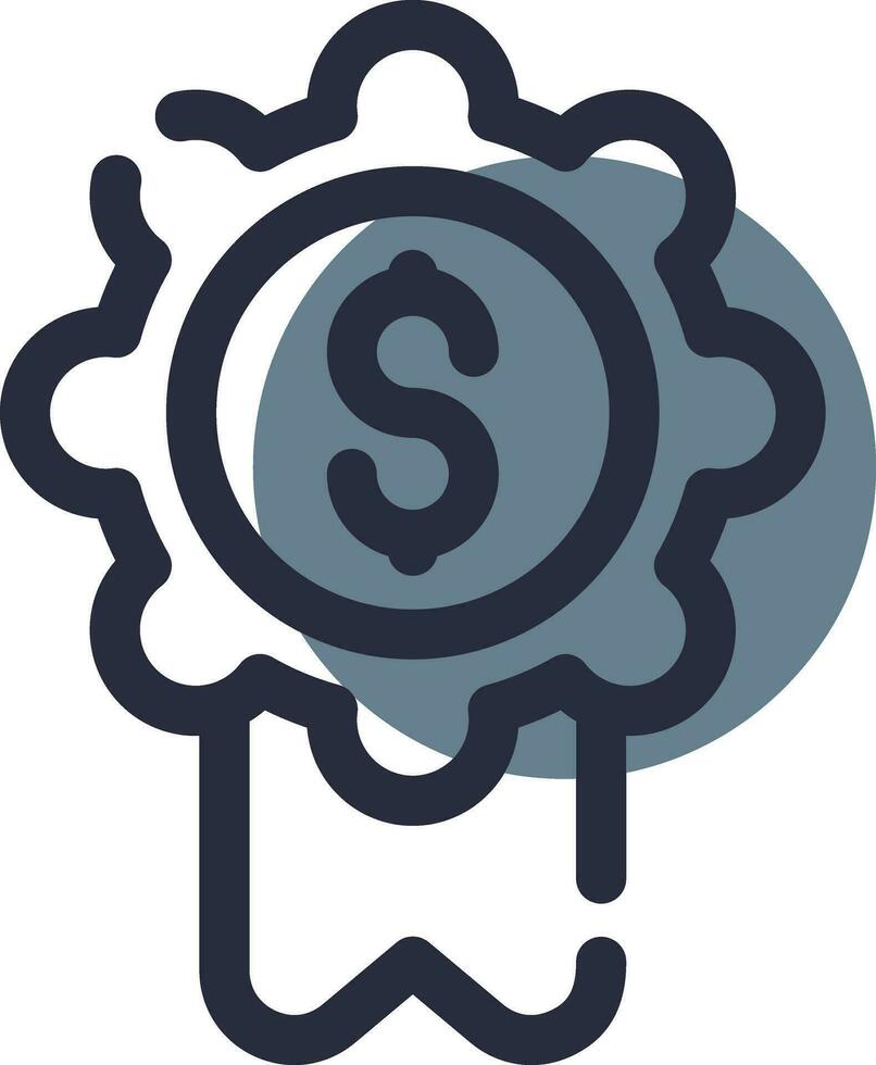 Badge-Dollar Creative Icon Design vector